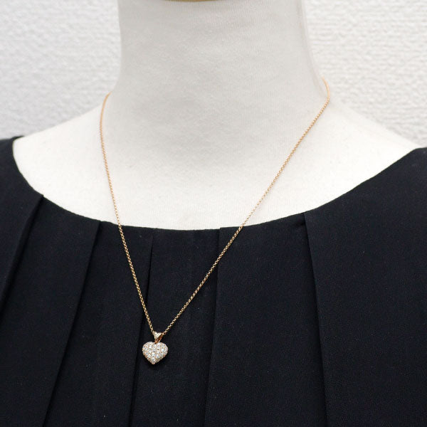 ゆきざき K18PG ダイヤモンド ペンダントネックレス 0.70ct クールハート