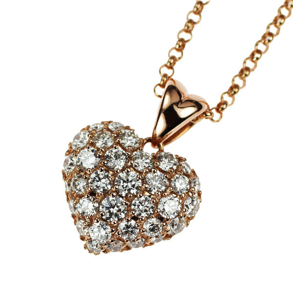 ゆきざき K18PG ダイヤモンド ペンダントネックレス 0.70ct クールハート