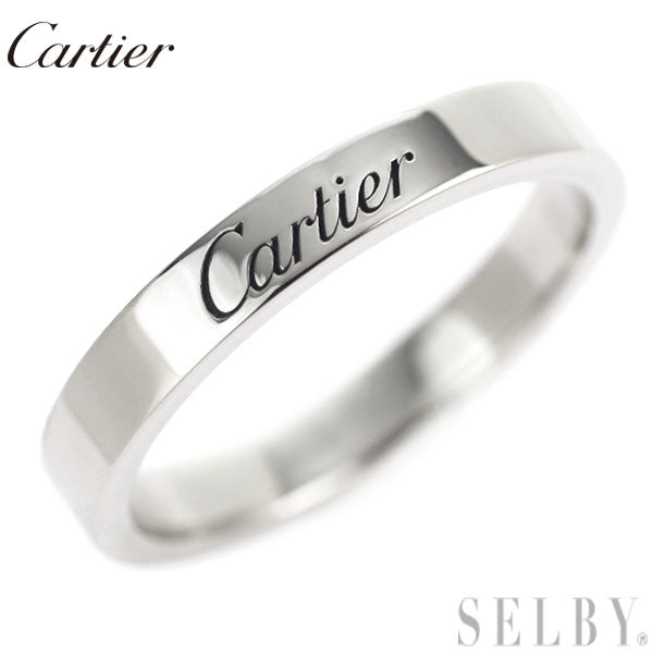 Cartier Pt950 Ring Engraved/C Deux Size 53 