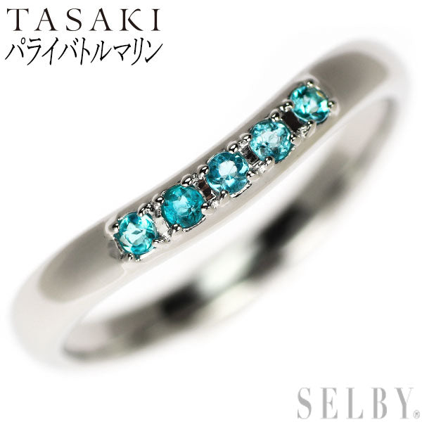 Tasaki Pearl Pt900 Paraiba Tourmaline Ring Rare