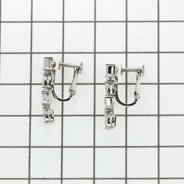 クイーン K18WG ダイヤモンド イヤリング 0.75ct