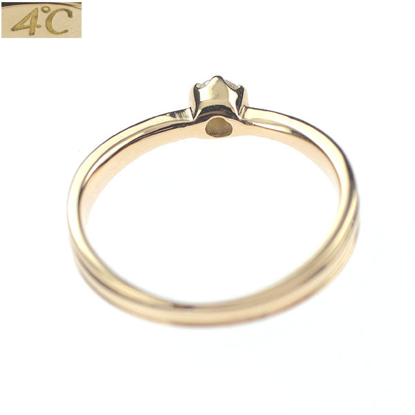 4℃ K18YG diamond ring 