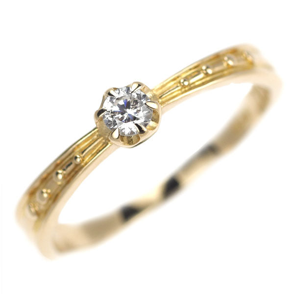 4℃ K18YG diamond ring 