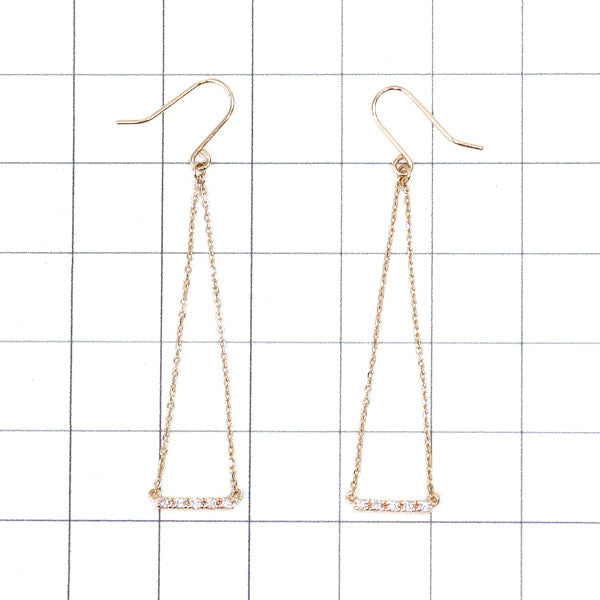 4℃ K10PG Diamond Earrings 