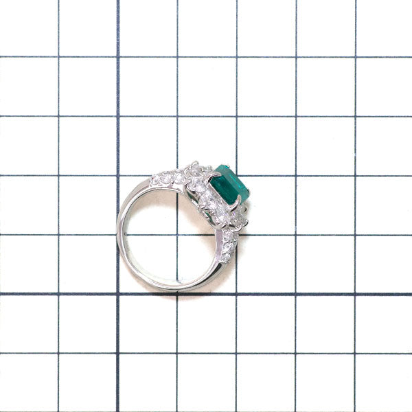 Pt900 エメラルド ダイヤモンド リング 2.06ct D1.84ct