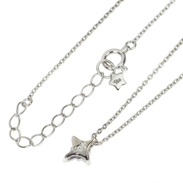 Star Jewelry K18WG Diamond Pendant Necklace 0.09ct 