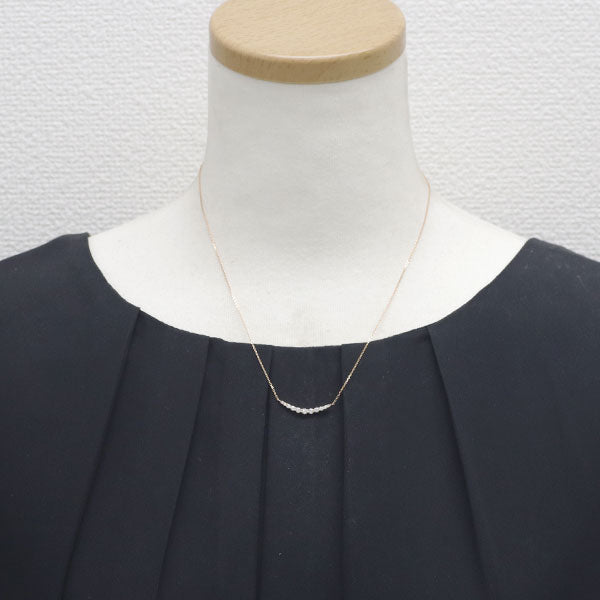 4℃ K18PG Diamond Pendant Necklace 