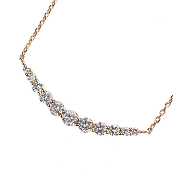 4℃ K18PG Diamond Pendant Necklace 