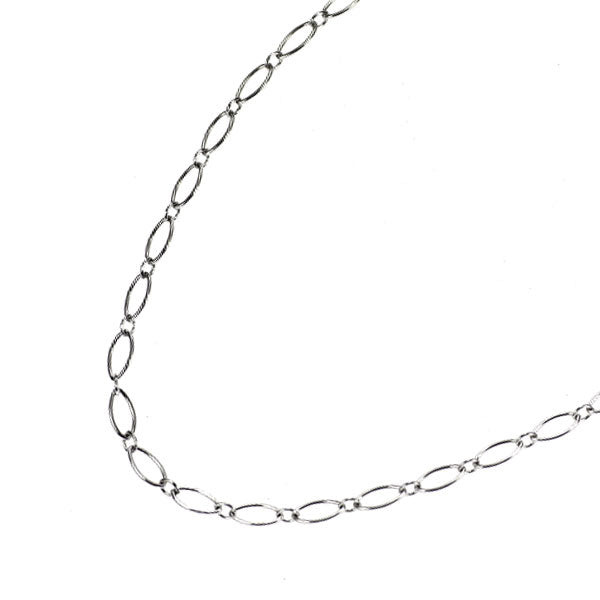 Tiffany K18WG oval link necklace 