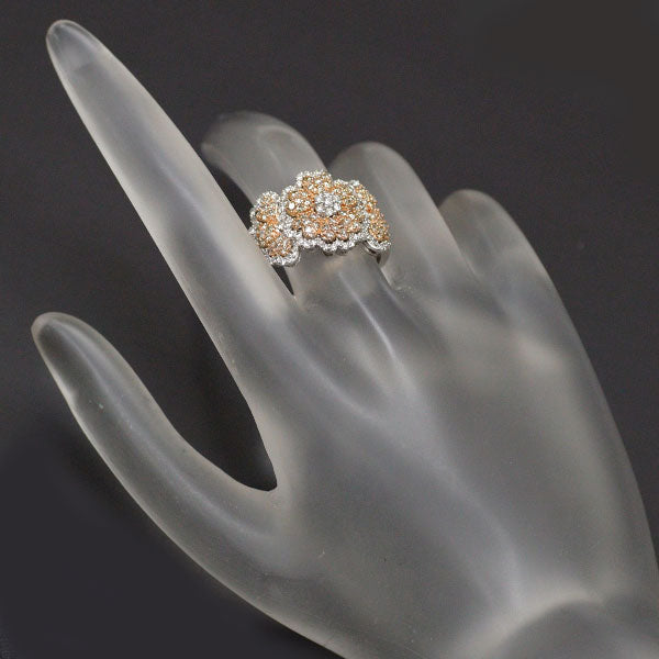 GSTV K18WG/PG Diamond Ring 1.05ct Flower 