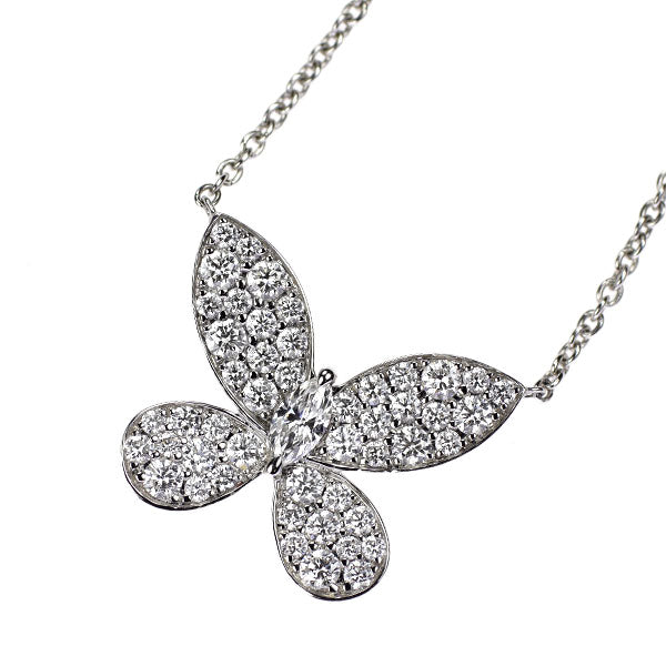 Graff K18WG Diamond Pendant Necklace Butterfly Mini 46.0cm 《Selby Ginza Store》 [S, Like New, Polished] [Used] 