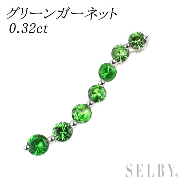 K18WG Green Garnet Pendant Top 0.32ct 