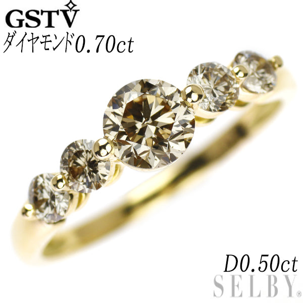 GSTV K18YG ダイヤモンド リング 0.70ct D0.50ct