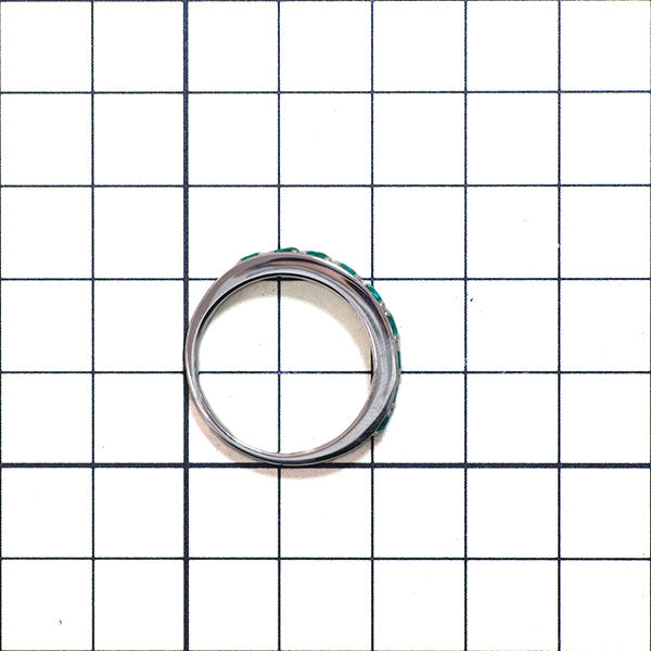 GSTV Pt950 Emerald Ring 1.00ct Half Eternity 