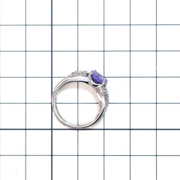 Pt900 タンザナイト ダイヤモンド リング 1.85ct D0.37ct