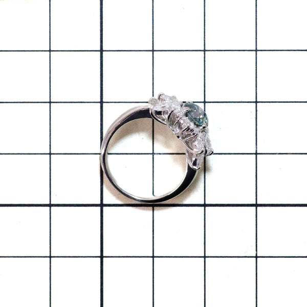 Pt900 トリートブルーダイヤモンド リング 1.016ct D0.96ct