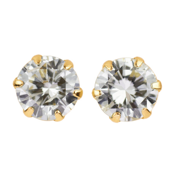 New K18YG Diamond Earrings 0.616ct K SI2 G 