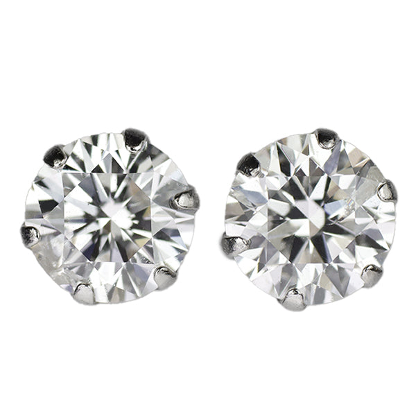 New Pt900 Diamond Earrings 0.707ct F/G I1 EX 