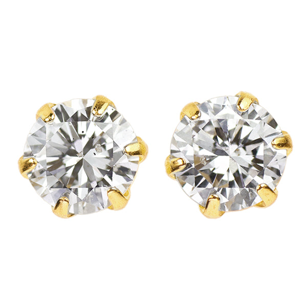 New K18YG LDH Diamond Earrings 0.406ct E SI2 G 