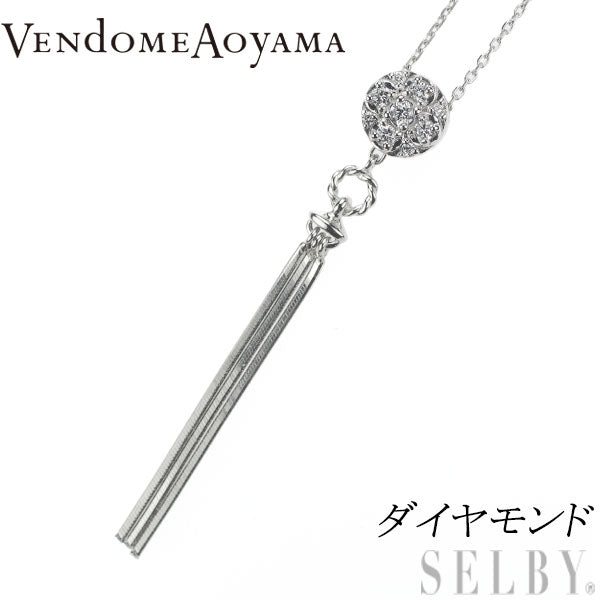 Vendome Aoyama Pt950/Pt850 Diamond Pendant Necklace 2WAY Y Design 