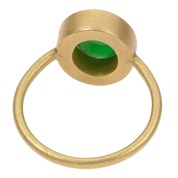 K18YG jade ring 1.37ct 