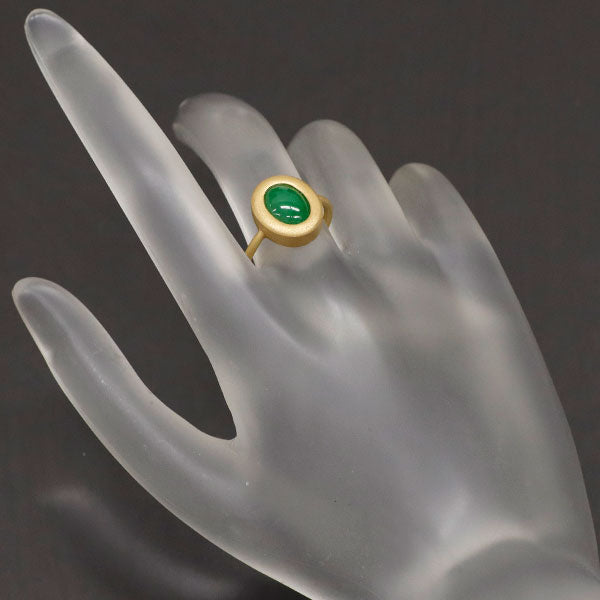 K18YG jade ring 1.37ct 