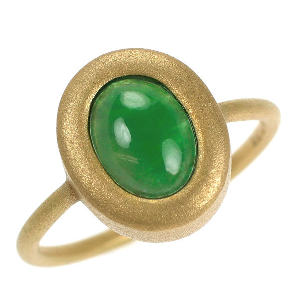 K18YG jade ring 1.37ct 