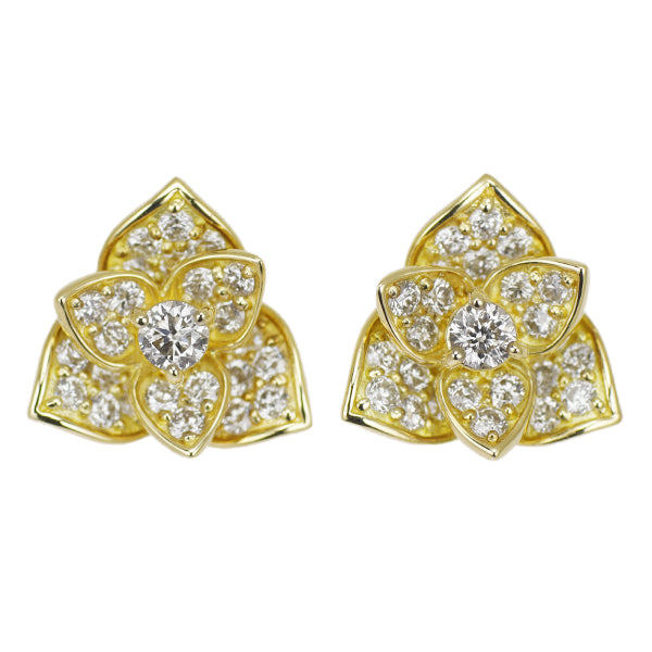 K18YG Diamond Earrings 0.50ct Rose 