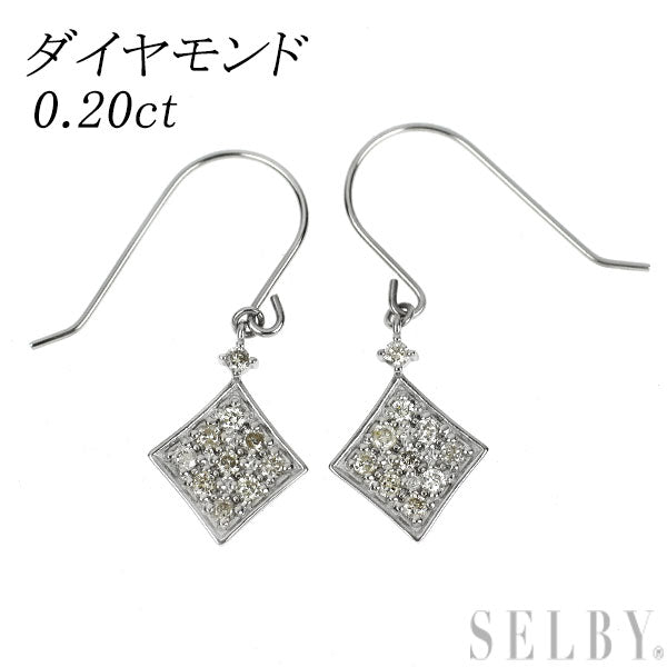 Pt900 ダイヤモンド ピアス 0.20ct