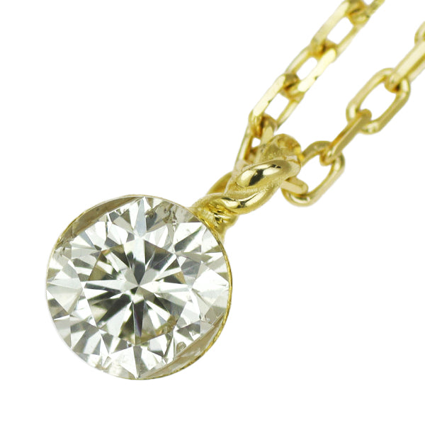 アガット K18YG ダイヤモンド ペンダントネックレス 0.10ct シークレットセッティング