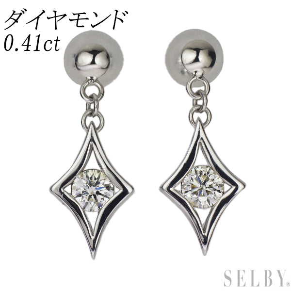 K18WG ダイヤモンド ピアス 0.41ct