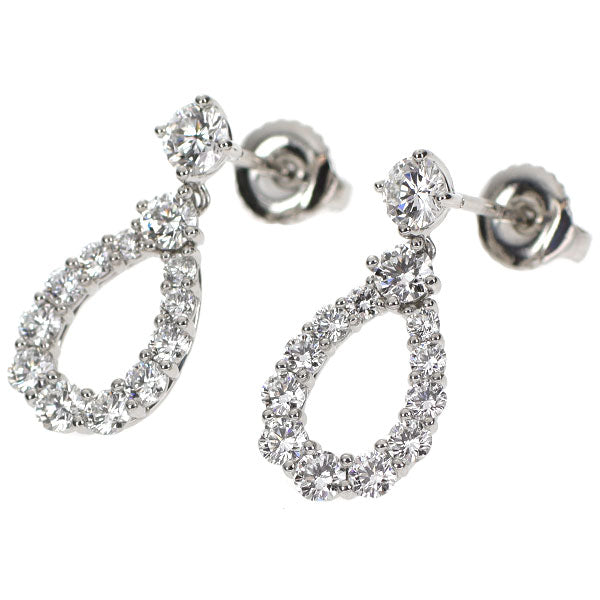 Harry Winston Pt950 Diamond Earrings Loop Medium 《Selby Ginza Store》 