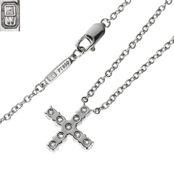 Harry Winston Pt950 Diamond Pendant Necklace Symbols Mini Cross 