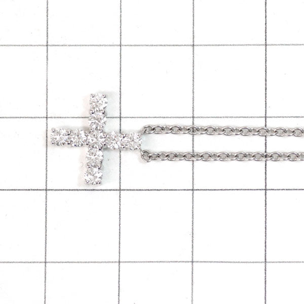 Harry Winston Pt950 Diamond Pendant Necklace Symbols Mini Cross 