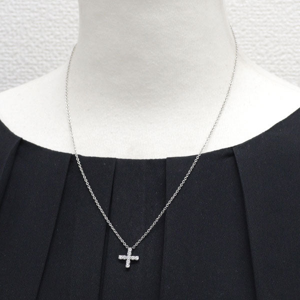 Harry Winston Pt950 Diamond Pendant Necklace Symbols Mini Cross 