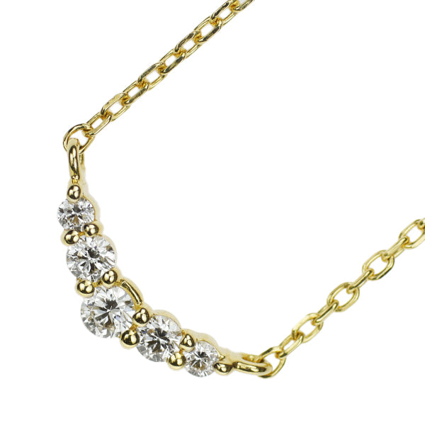 Vendome Aoyama K18YG diamond pendant necklace 0.11ct 