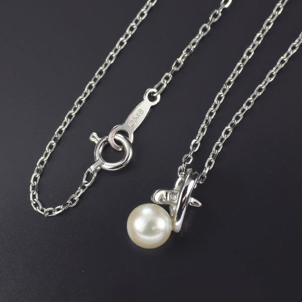 Mikimoto K18WG Akoya pearl pendant necklace, diameter approx. 5.7mm