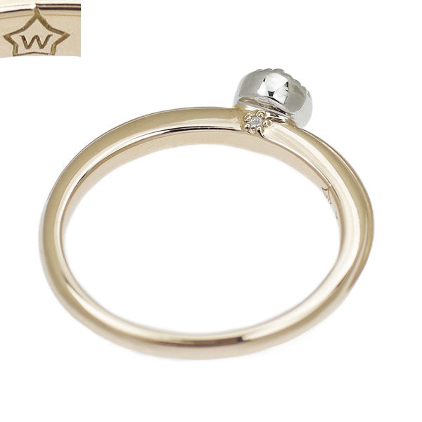 Wish upon a star K18PG/Pt950 Diamond Ring 0.155ct D0.01ct 