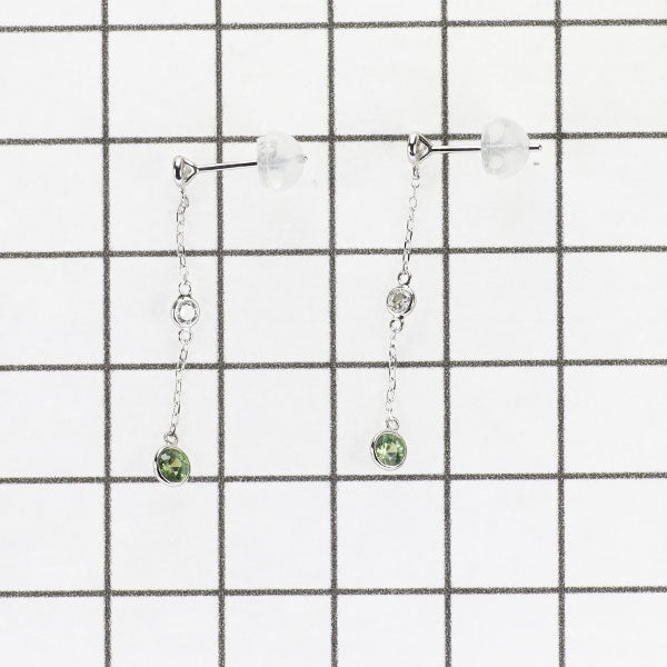 希少 Pt900 デマントイドガーネット ダイヤモンド ピアス 0.27ct D0.22ct