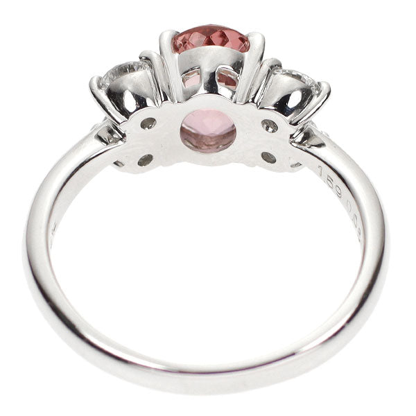 希少 Pt900 インペリアルトパーズ ダイヤモンド リング 1.59ct D0.60ct