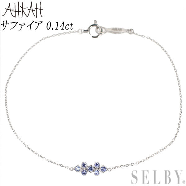 AHKAH K18WG Sapphire Bracelet 0.14ct Florent 