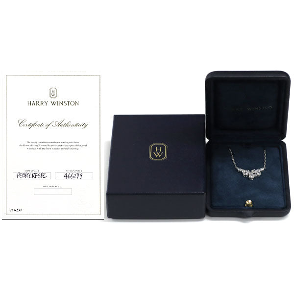 Harry Winston Pt950 Diamond Pendant Necklace Sparkling Cluster 《Selby Ginza Store》