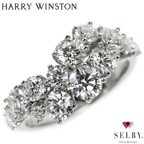 Harry Winston Pt950 Diamond Ring Sparkling Cluster 《Selby Ginza Store》 