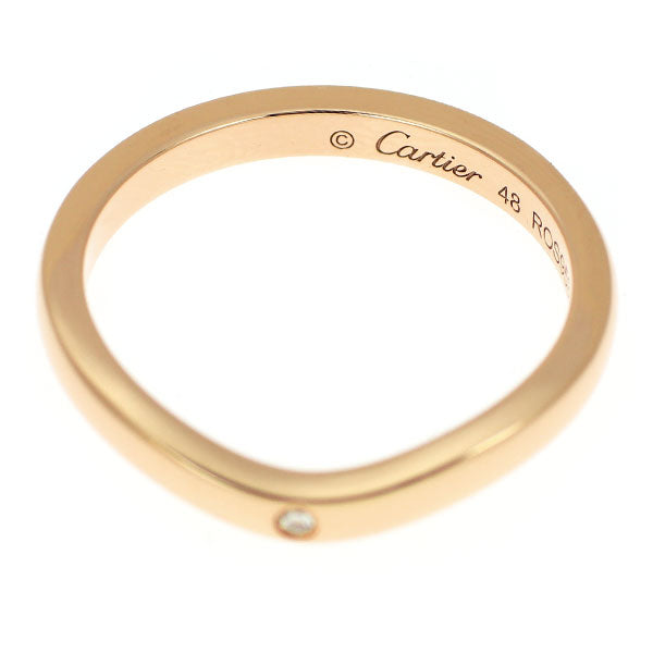 Cartier K18PG Diamond Ring Ballerina Curve No. 48 