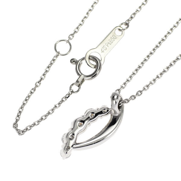 4℃ Pt850 Diamond Pendant Necklace 