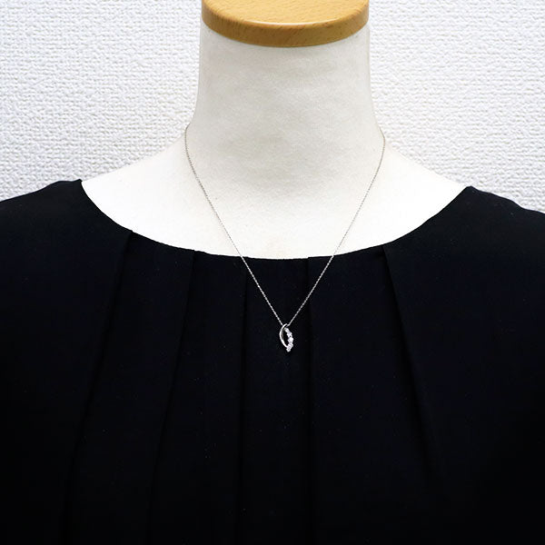 4℃ Pt850 Diamond Pendant Necklace 