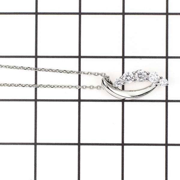 4℃ Pt850 Diamond Pendant Necklace 