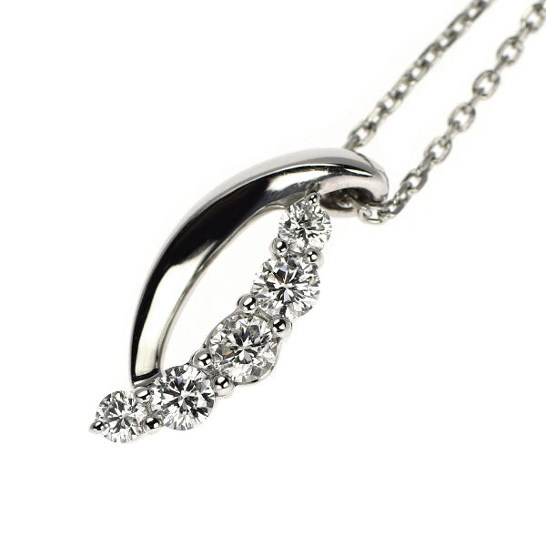 4℃ Pt850 Diamond Pendant Necklace 