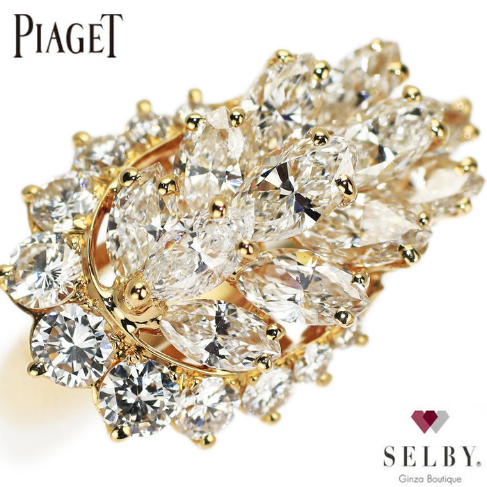 Piaget K18YG Marquise Cut Diamond Ring 