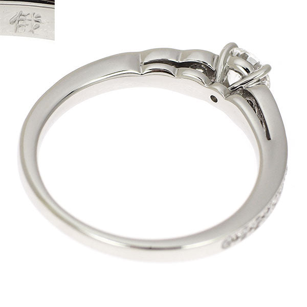 Niwa Pt950 Diamond Ring 0.26 F VS1 3EX Flower Beauty 